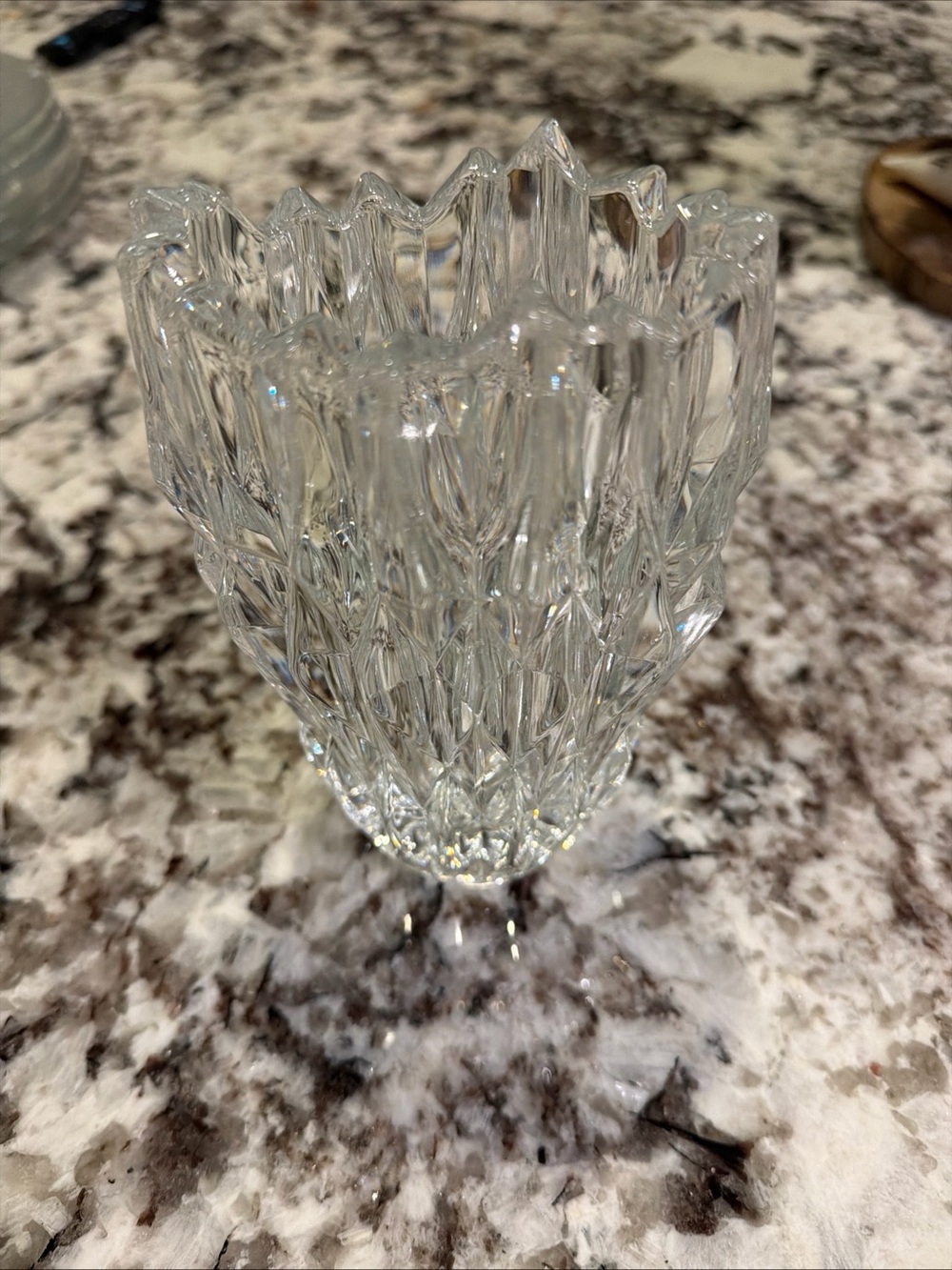 Nachtmann Quartz Crystal Oval Vase 6.25”